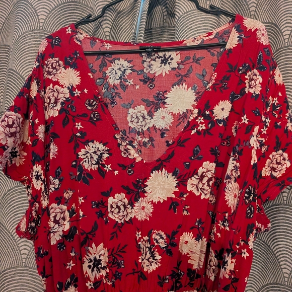 Torrid Red Flutter Sleeve Sundress - Picture 2 of 3